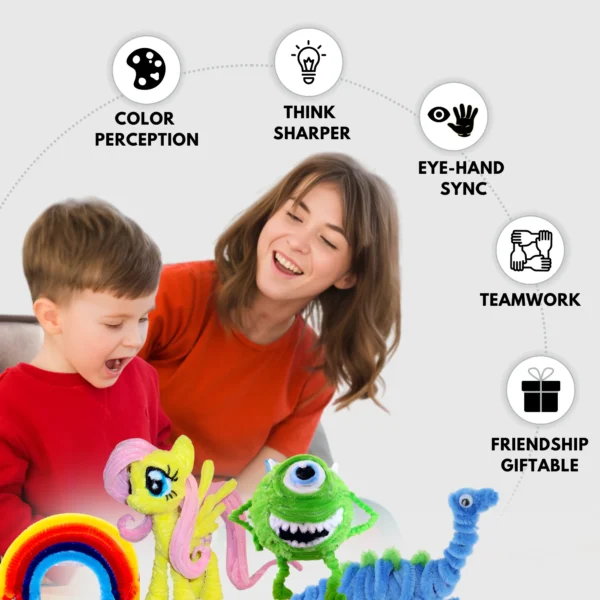 Pipe Cleaners Craft 280 PCS- 20 Multi-Colored - Image 4